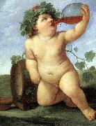 RENI, Guido Drinking Bacchus sty oil on canvas